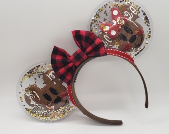Mickey y Minnie Gingerbread Minnie Ears - Disney Gingerbread Christmas Ears - Clearly Magic Clear Ears -