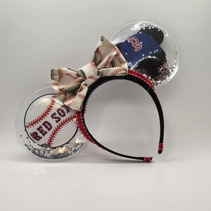 Baseball Minnie ears - Los Angeles Dodgers - Houston Astros - Boston Red Sox - clearly magic clear ears - major league baseball ears MLB