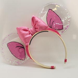 Marie Aristocrats Minnie Ears - Aristocats Mickey ears - Marie Mickey ears - Marie Mouse ears - Disney Aristocats ears - Clear Minnie Ears