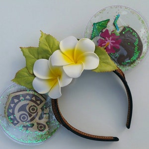 Polynesian resort Minnie ears - Disney resort mickey ears - poly mickey ears - Polynesian Disney ears - Trader Sams minnie ears - Tiki ears