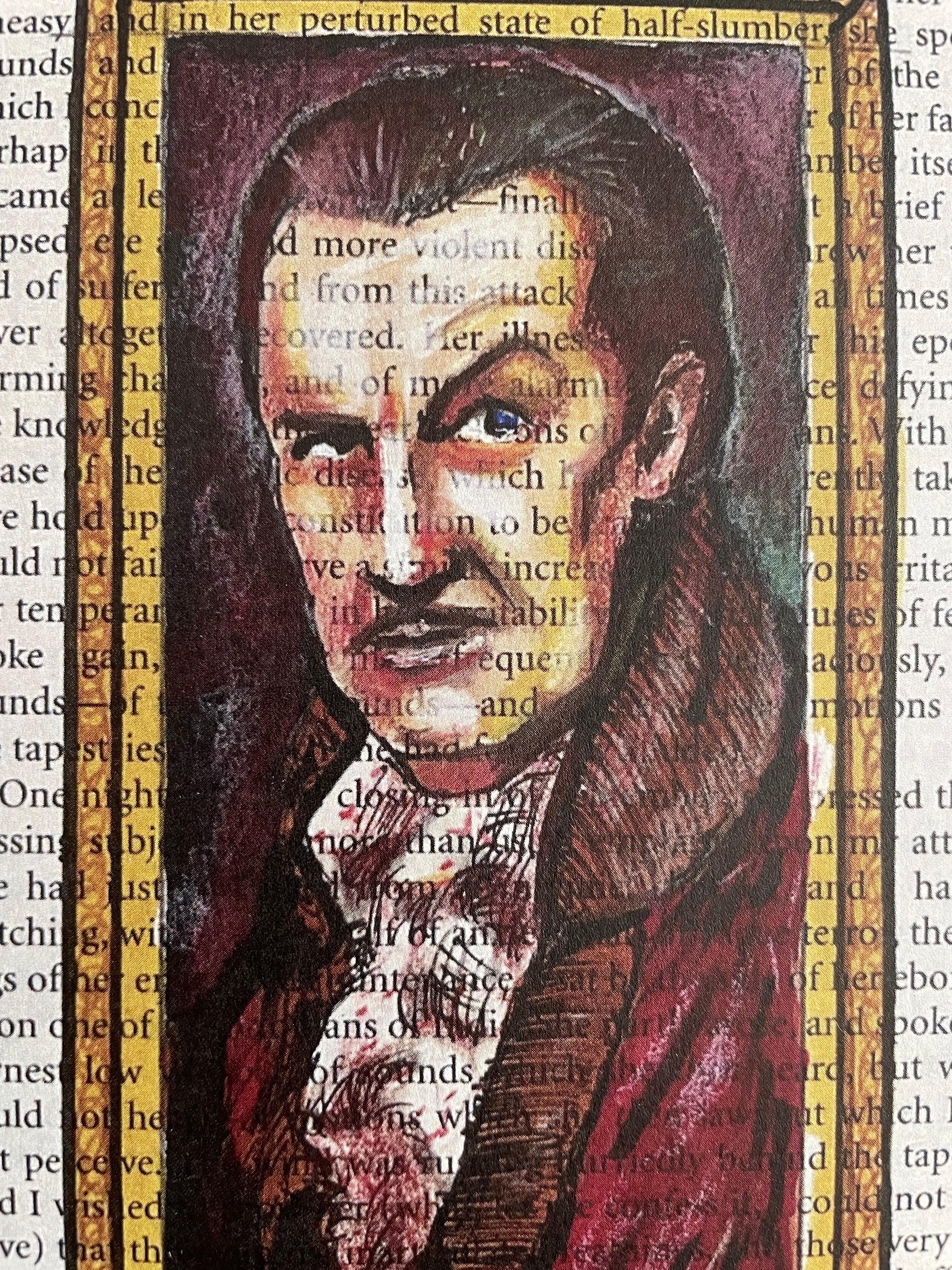 Original Vincent Price Edgar Allan Poe Illustration on Book Page ...