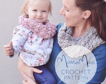 Mommy & Me Cowl - Crochet Pattern - Easy - Beginner friendly - PDF