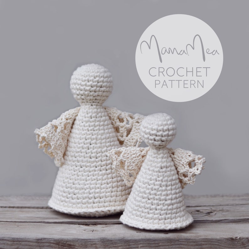 Christmas Angels  Crochet Pattern  Two Sizes  Holiday image 1