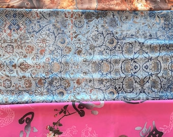 UPF50 Fabric, rashguard fabric, sun protection fabric, Brown Cowgirl, Blue Tribal, or Pink Asian prints. 1/2 yard pre-cut.