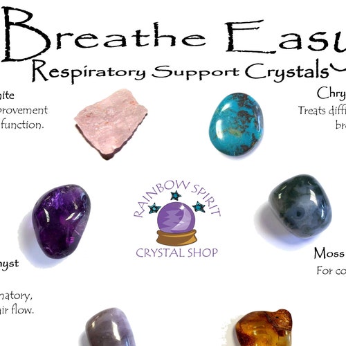 Breathe Easy Respiratory Support Crystal Set | Etsy