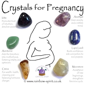 PREGNANCY Gemstone Kit 5 Pregnancy Stones & Crystals Pregnancy Crystals Intentio 