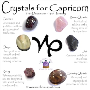 Capricorn Birthstones Crystal Set