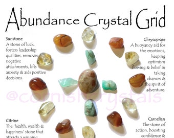 Abundance Crystal Grid Set