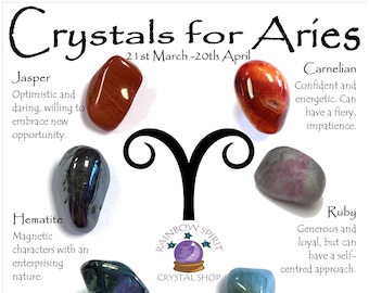 Aries Birthstones Crystal Set