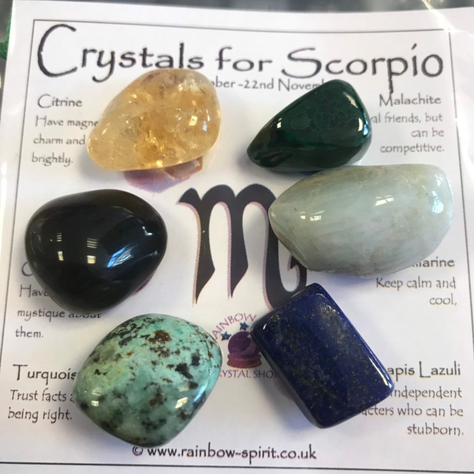 Scorpio Birthstones Crystal Set Etsy Australia
