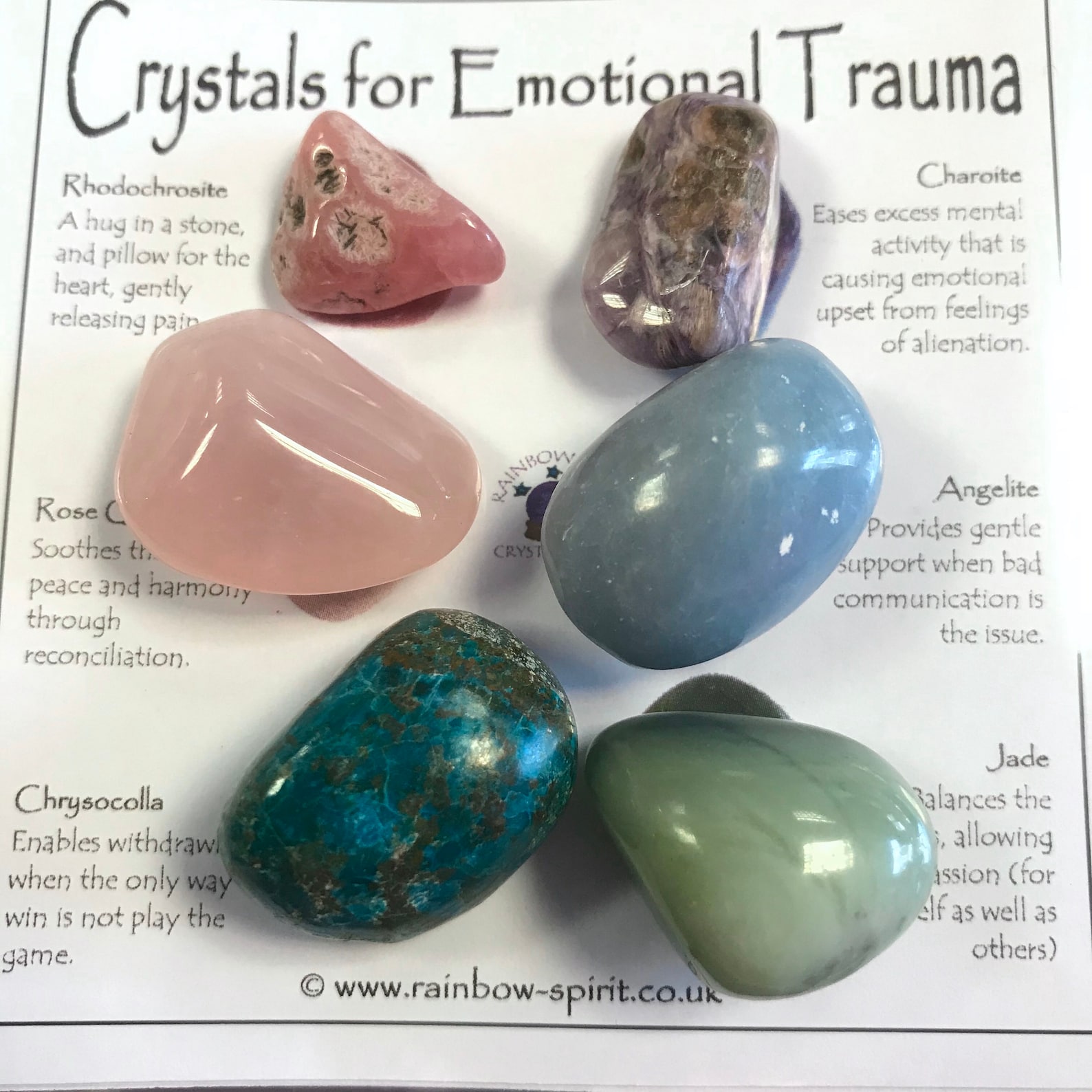 Emotional Trauma Support Crystal Set Etsy