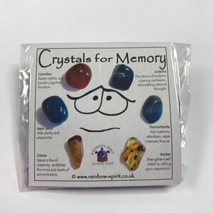 Crystal Set for Memory Support - Etsy