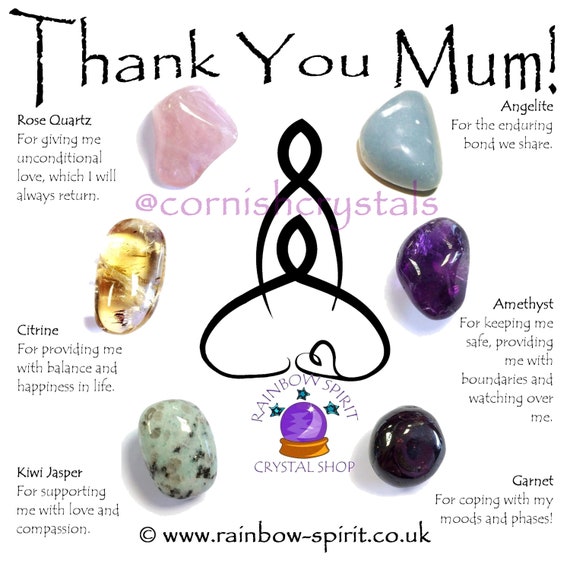 Thank You Mum Mom Crystal Set Gift For Mothers Any Day - Etsy