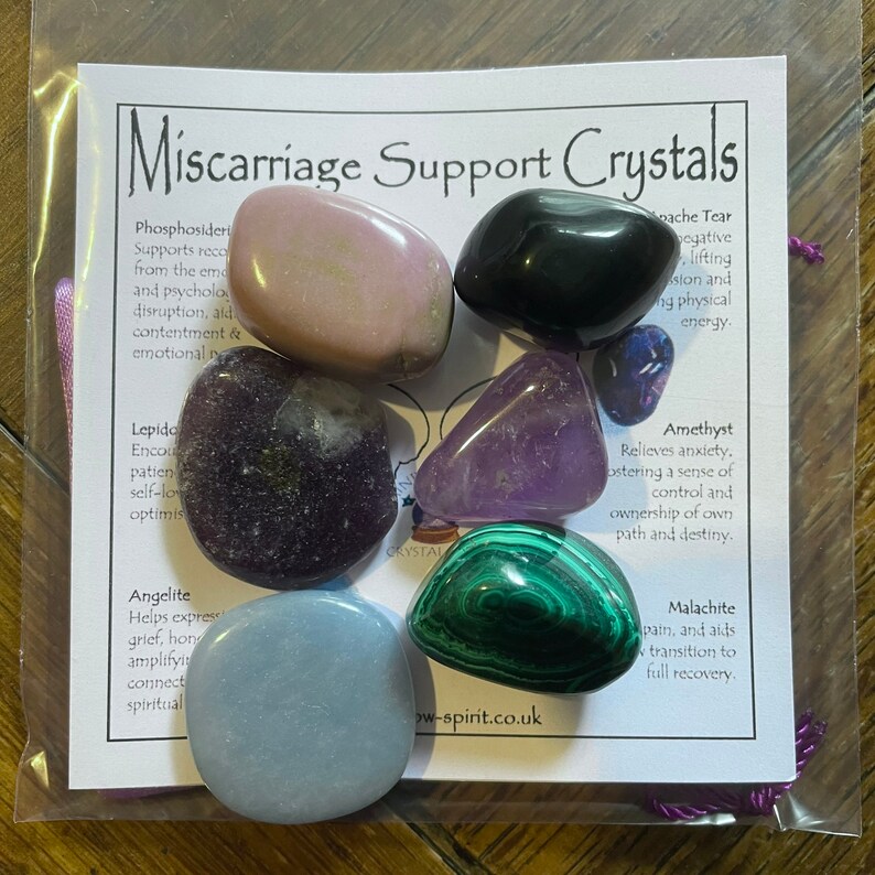 Miscarriage Support Crystal Set Etsy