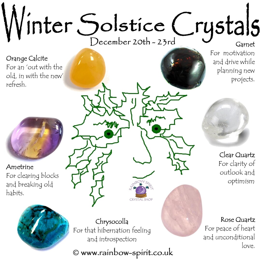 Winter Solstice Yule Crystal Set - Etsy Winter Solstice Yule Crystal Set - Etsy