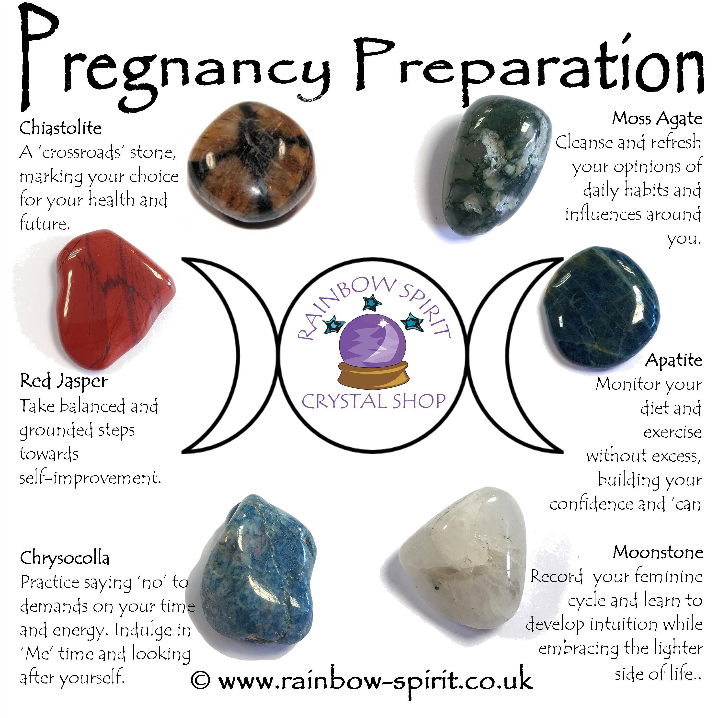 Pregnancy Preparation Crystals Set Etsy