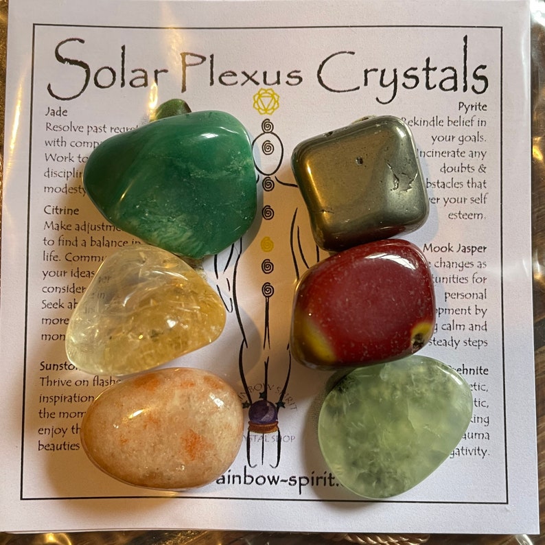Solar Plexus Chakra Crystal Set Etsy UK