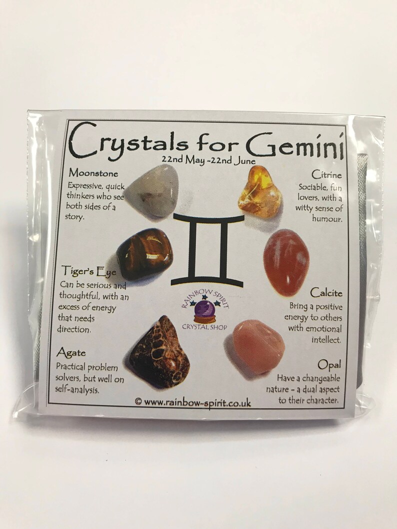 Gemini Birthstones Crystal Set Etsy