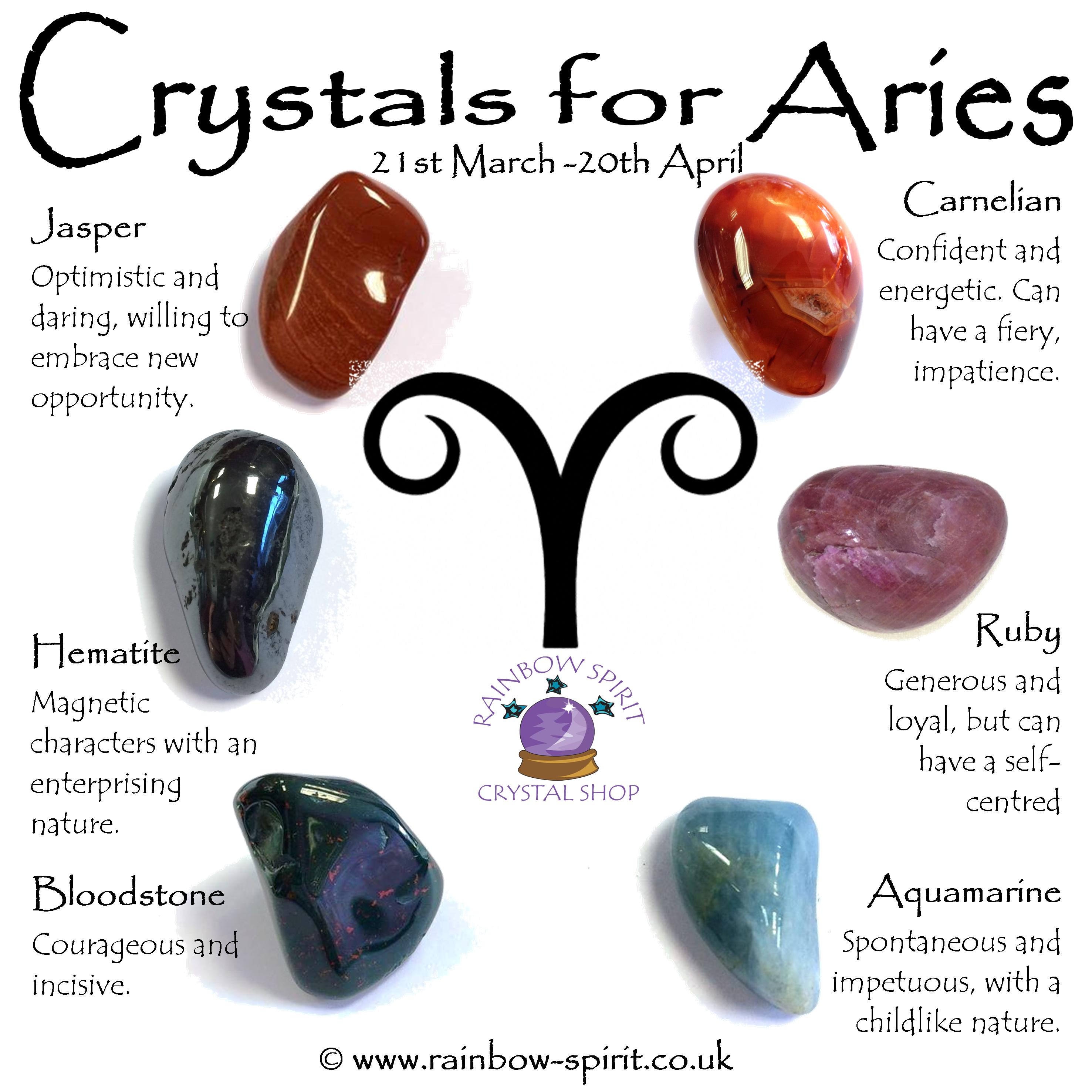 Aries Birthstones Crystal Set Etsy