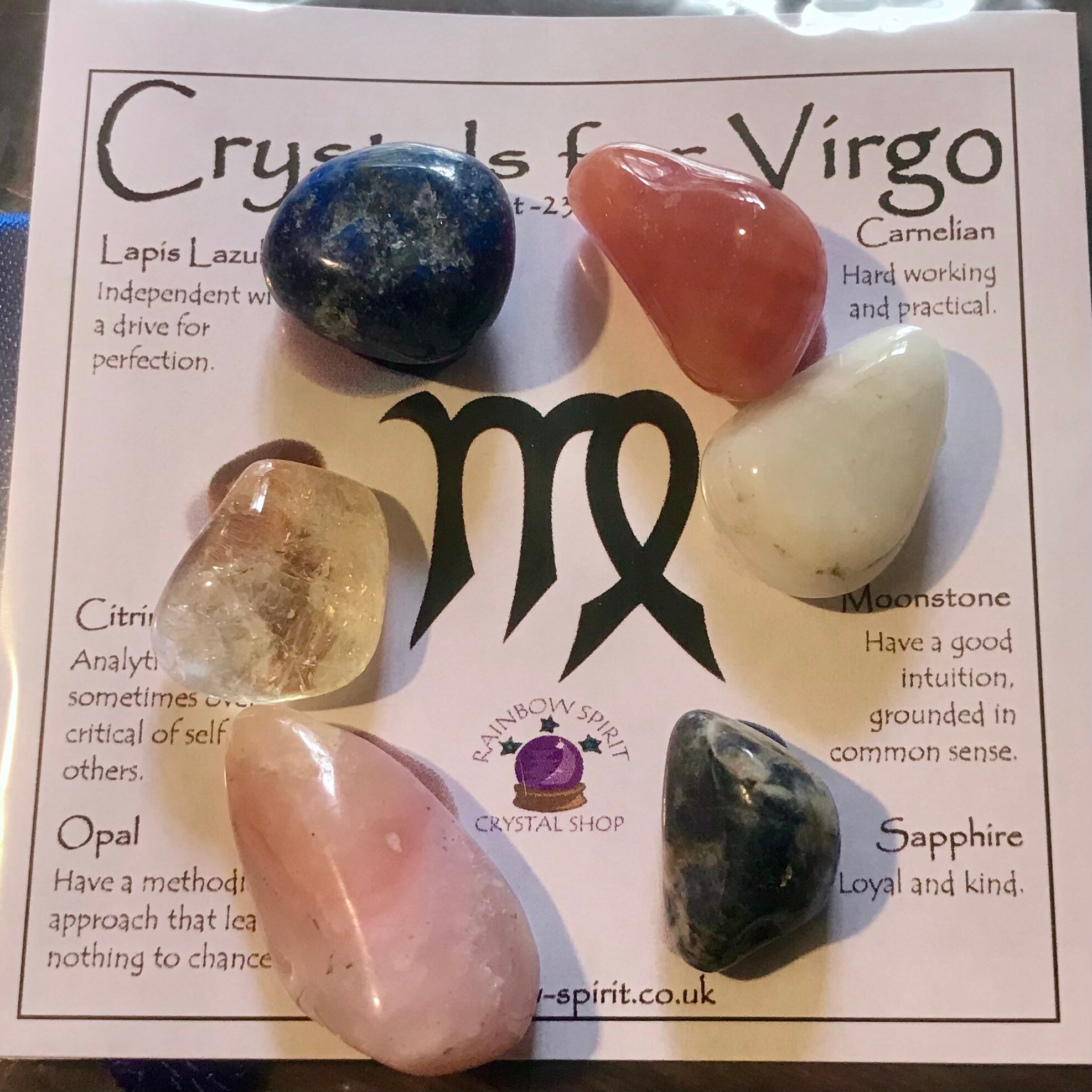 Virgo Birthstones Crystal Set Etsy UK