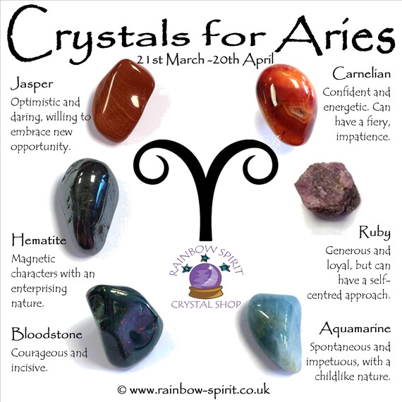 Aries Birthstones Crystal Set Etsy