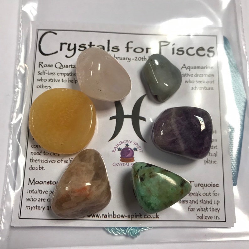 Pisces Birthstones Crystal Set Etsy