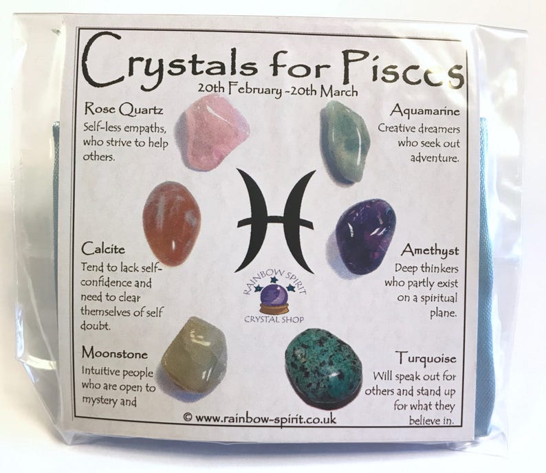 Pisces Birthstones Crystal Set Etsy