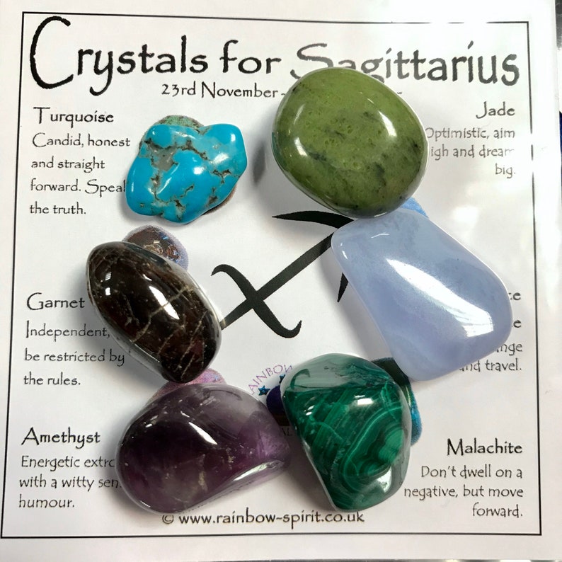 Sagittarius Birthstones Crystal Set Etsy