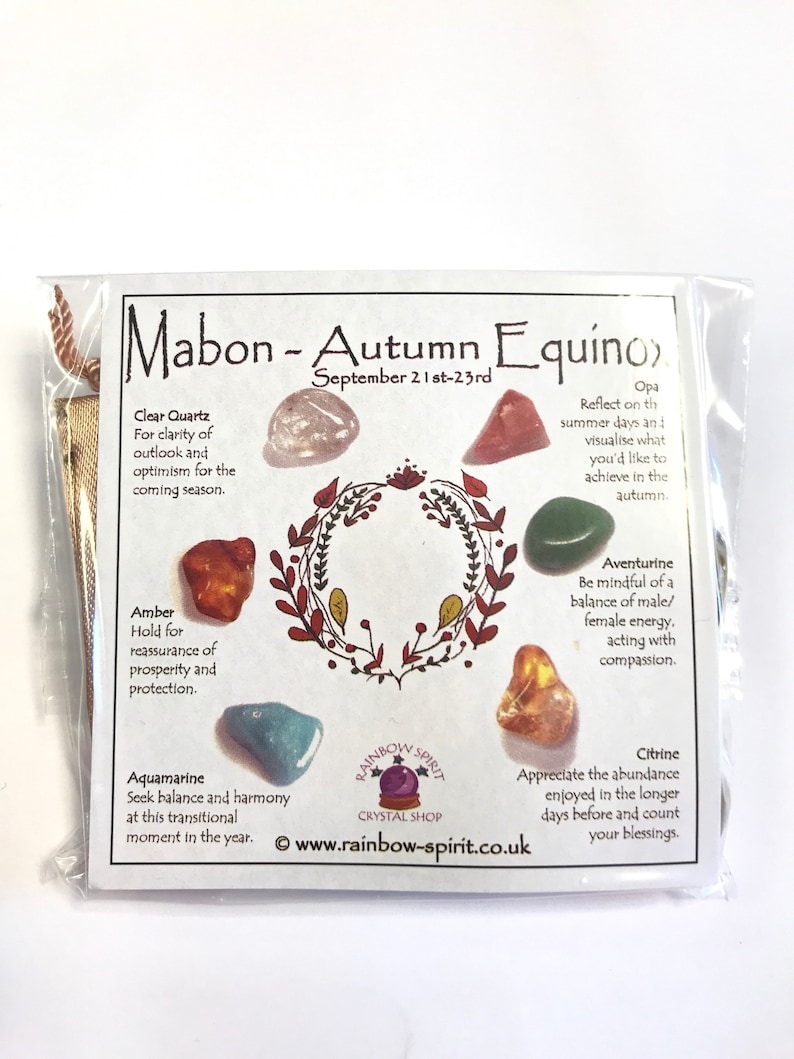 Autumn Equinox Mabon Crystal Set Etsy