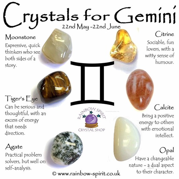 Gemini Birthstones Crystal Set Etsy