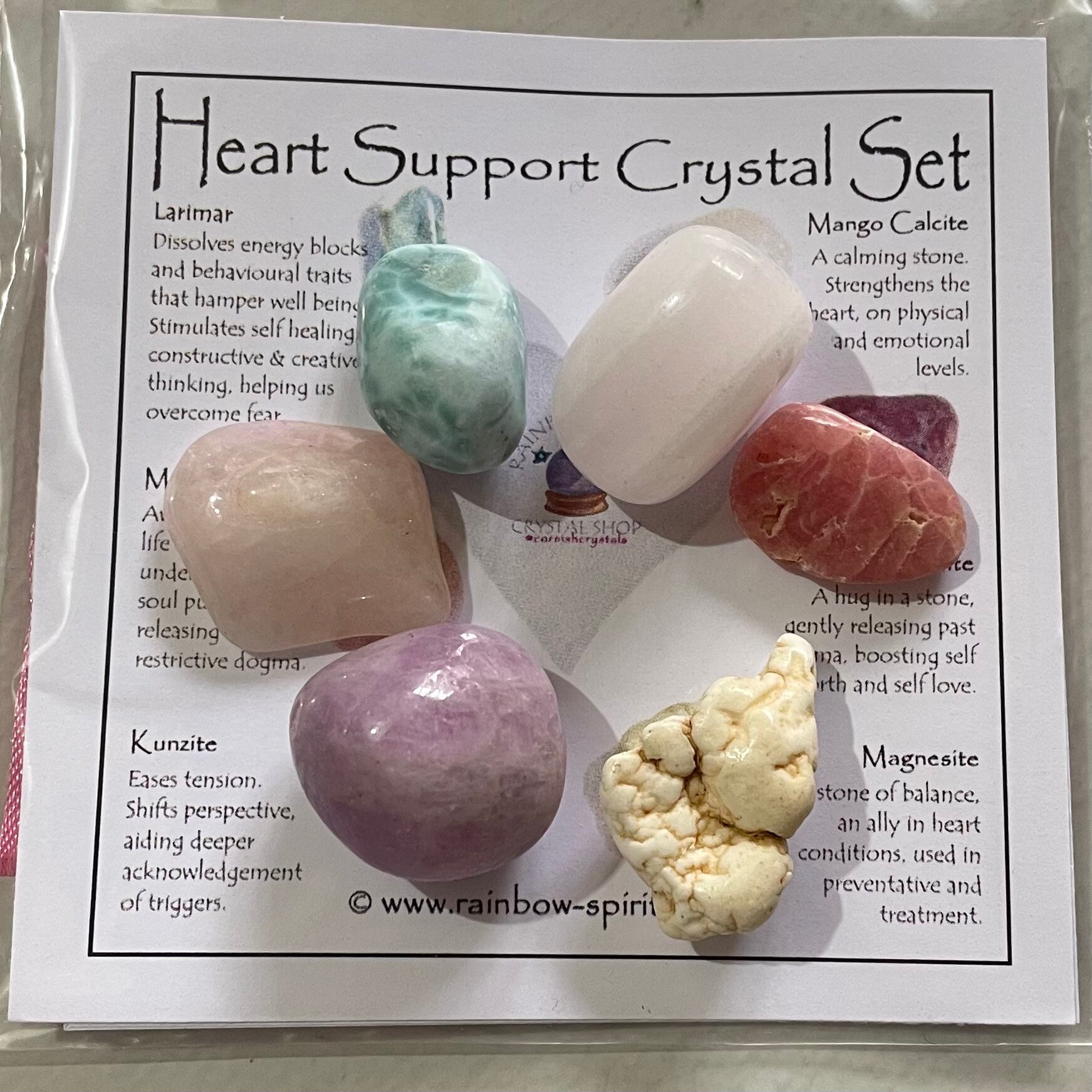 Heart Support Crystal Set - Etsy