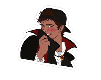 Vampire Boys Collection: Shy Vampire (Gay Kiss-Cut Sticker)