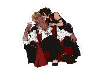 Vampire Boys Collection: Daddy and Twink Vampire (Gay Kiss-Cut Sticker)