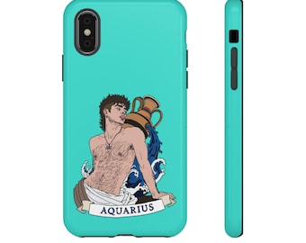 Zodiac Boy Collection Phone Case: Aquarius, The Water Bearer (Gay Zodiac Themed Phone Case)