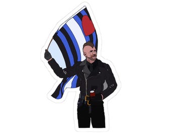 Pink Collection: Leather Gay Pride Boy (Gay Kiss-Cut Sticker)