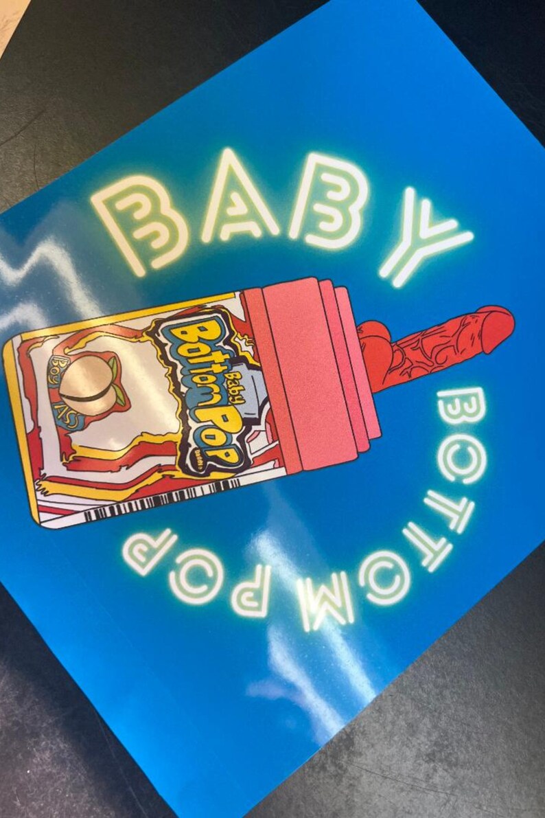 Baby Bottom Pop Gay Art Print Etsy