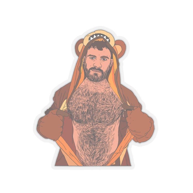 Gay Halloween Bear Sticker: Cuddly Costume Kiss-Cut Vinyl image 4