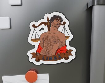 Zodiac Boys Collection: Libra, The Scales of Judgement (Gay Die-Cut Magnets)