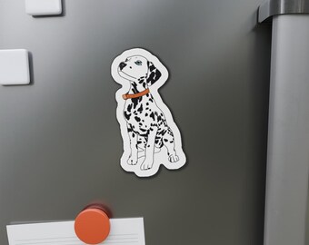 Proud Dalmatian Dog Die-Cut Magnet: Vinyl Art Sticker