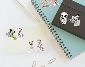 Dalmatian Sticker Sheet: Water-Resistant Vinyl Dog Lover Art