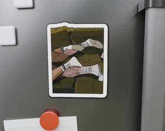 Smell Collection 2.0: Lounge Sock Time (Gay Die-Cut Magnet)