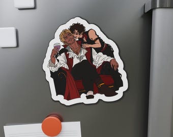 Vampire Boys Collection: Daddy and Twink Vampire  (Gay Die-Cut Magnets)