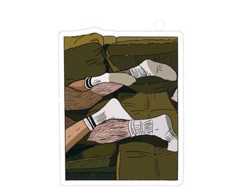 Smell Collection 2.0: Lounge Sock Time (Gay Kiss-Cut Sticker)