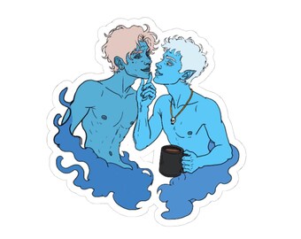 Ghost Collection: Ethereal Ghost Boyfriends (Gay Kiss-Cut Sticker)