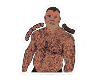 Gay Bear Kiss-Cut Sticker: Certified Gay Art Collection