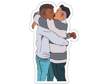 Pink Collection: Young Love (Gay Kiss-Cut Sticker)
