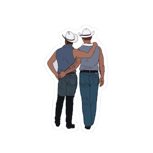 Cowboy Collection: Gay Cowboy Lovers (Kiss-Cut Sticker)