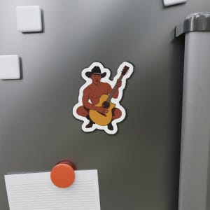 Cowboy Collection: Musical Cowboy (Gay Die-Cut Magnet)