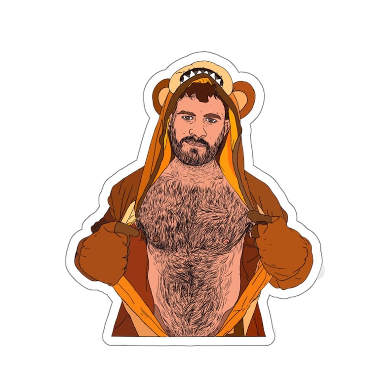 Gay Halloween Bear Sticker: Cuddly Costume Kiss-Cut Vinyl image 1