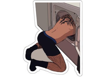 Bottom's Up 2.0: I'm Stuck Stepbro (Gay Kiss-Cut Sticker)